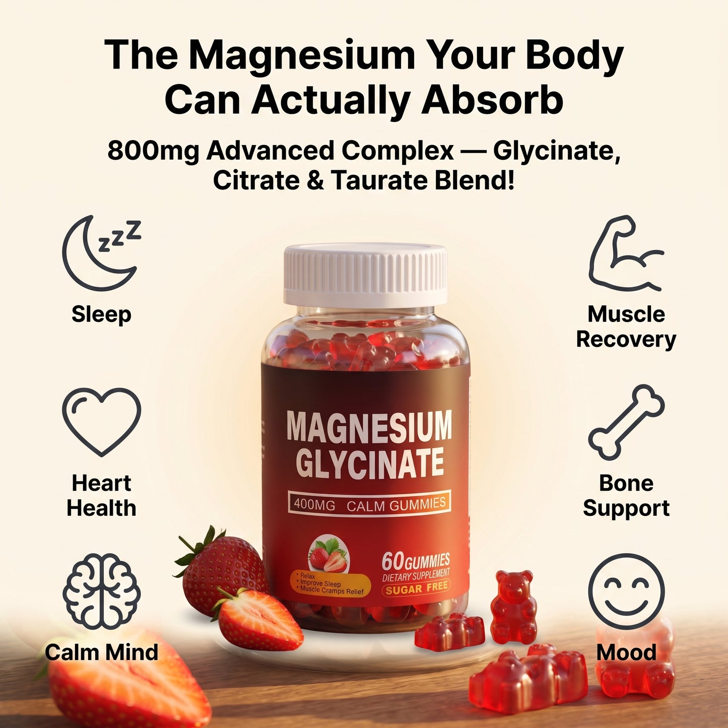 Nureva Magnesium Glycinate Gummies